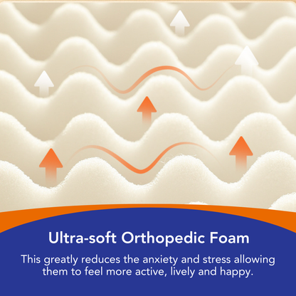 Orthopedic dog bed with removable washable cover